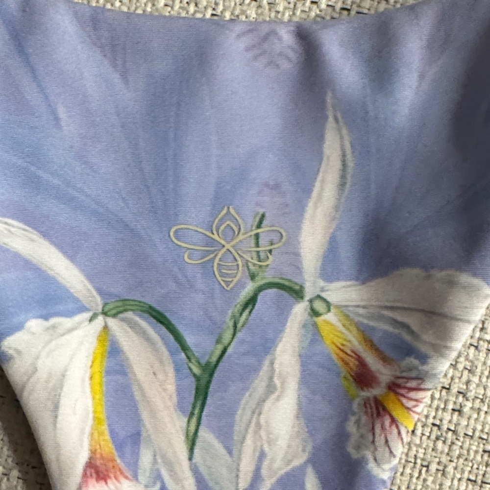Johnny Was Floral Sports Bra - Blue and Multicolor - Picture 4 of 5